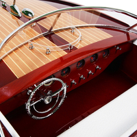 B091 Maquette de bateau Riva Ariston peinte à la main en bois de cèdre avec support de présentation, décoration nautique pour la maison, cadeau d'affaires