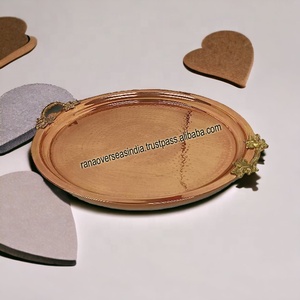 Plateau de service alimentaire multifonctionnel en bois décoratif, écologique, fait à la main, pour les collations, les desserts, les boissons et la décoration de la maison - Product Image 4