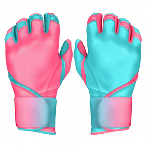 Guantes de bateo de béisbol de cuero de alta calidad profesional-Color sólido Cómodo Ligero y ecológico Personalizable - Product Image 1