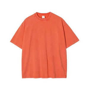 Nuevo diseño personalizar Camiseta 100% algodón 2024 liso Casual hombres camiseta de gran tamaño lavado ácido camisetas - Product Image 3