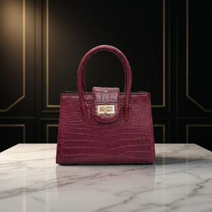 Sac bandoulière de luxe en cuir véritable pour femme, collection 2026 – Sacs à main tendance en cuir d'alligator, petits sacs à main - Product Image 4