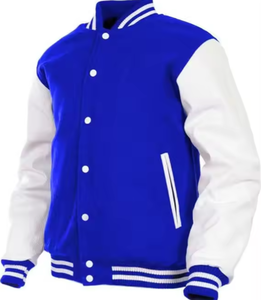 OEM Manufacturer'<b>s</b> High Quality Custom Baseball Letterman Varsity <b>Jacket</b> <b>Men</b> Windproof Chenille Embroidery Leather Casual Cotton - Product Image 5