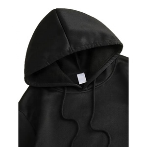 Sudadera con Capucha Unisex Estampada Personalizada en Oferta, 100% Algodón, Lisa, Negra, para Hombre, Gruesa, Talla Grande, Modelo FTI-MH-010 - Product Image 3