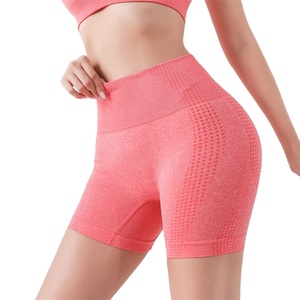 2025 Women's High Waist Gym Shorts New Cycling Jogging Fitness <b>Leggings</b> with Pocket Washed Sportswear for Yoga Clothing - Product Image 1