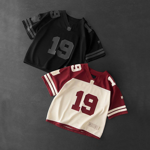 Custom Men's Boxy Fit Streetwear Soccer Jersey T-Shirt Stripe Embroidered Patch Mesh Oversized Sports <b>Football</b> Jersey <b>Socks</b> - Product Image 2