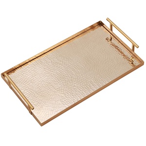 Handcrafted Wedding Party Tabletop Decorating Catering Serving Tray Handcrafted Copper Plated <b>Metal</b> Serving Dish Serving Dish - Product Image 5