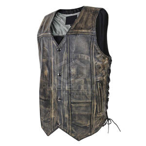 Meilleure vente Gilet d'hiver décontracté pour hommes de haute qualité en cuir véritable Polyester respirant imperméable à séchage rapide col en V personnalisable - Product Image 5
