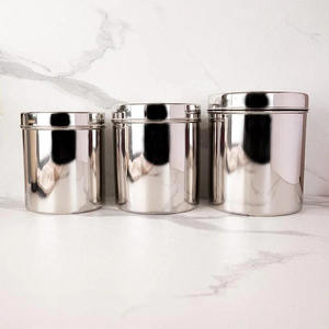 Pot de stockage en acier inoxydable de qualité supérieure pour une vie organisée Pot de stockage en acier inoxydable longue durée - Product Image 4