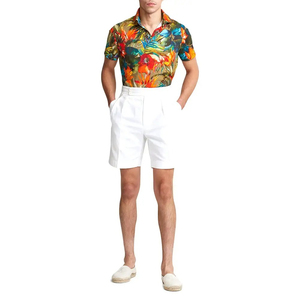 Nouvelle mode sur mesure 100% coton hommes pour polo respirant anti-boulochage solide rayé grande taille maillot tricoté - Product Image 3