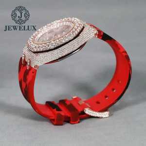 Luxury Automatic Mechanical Mens Watch with Moissanite Dial Japanese Analog Movement Red Quartz Design and Rubber Strap - Product Image 4