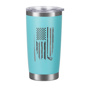 Custom Golfer 20oz Stainless Steel <b>Water</b> <b>Bottle</b> <b>Golf</b> Course Drinkware Gift Vacuum Insulated Mug IVA-C-T-2 - Product Image 2