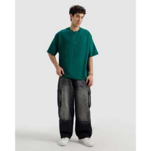 เสื้อยืดคอตตอน 100% สีเขียวเรซซิ่ง รุ่น Essential เนื้อผ้าเจอร์ซีย์หนาพิเศษ ดีไซน์เนอร์ สำหรับทำงาน พร้อมงานพิมพ์ซิลค์สกรีน - Product Image 3