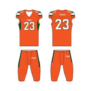 Camiseta de fútbol americano hecha en fábrica, característica de talla grande, uniforme de fútbol americano hecho a medida, conjunto de fútbol de poliéster 100% - Product Image 1