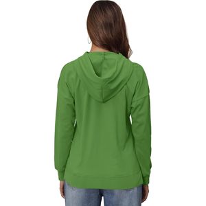 Sudaderas con capucha modernas para mujer con forro polar de algodón recortado, puños acanalados y aspecto callejero moderno - Product Image 3