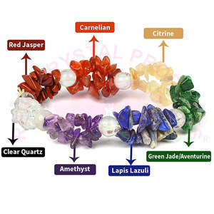 Pulsera de Cristal de Cuarzo Transparente con 7 Chakras - Product Image 3