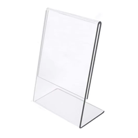 Support de cadre photo en acrylique durable en forme de L personnalisé, pour affichage de logo d'entreprise, support publicitaire A4 A5 A6 en acrylique pour entreprises