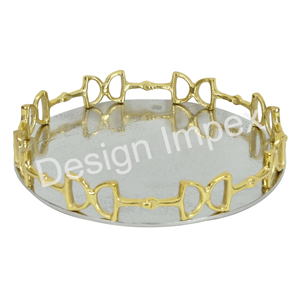 Exhibición de bandejas de madera de almacenamiento de gran espacio con asas sólidas de aluminio Colección de cocina Bandeja de servicio de lujo con OEM personalizado - Product Image 6