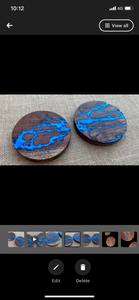 Ensemble de sous-verres colorés en résine fabriqués à la main, tapis de boisson époxy à finition brillante pour intérieurs de maison à la mode et modernes - Product Image 4