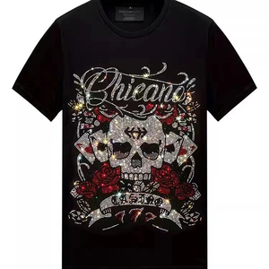 Nueva llegada de lujo con diamantes de imitación Bull Boxer impreso camisetas gráficas personalizadas camisetas para hombres - Product Image 4