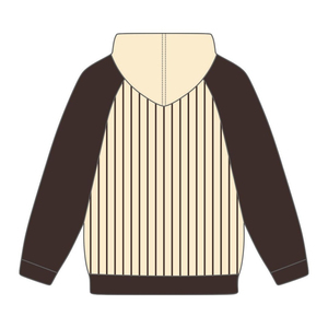 Iota Phi Theta Corps Neutre Marron Raglan Pinstripes Pull À Capuche Grec Fraternité Vêtements Personnalisé Divine Nine HBCU Vêtements - Product Image 3