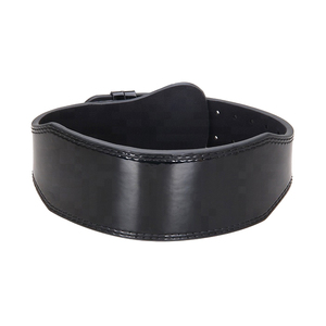 Ceinture de musculation sur mesure en gros – Ceinture de musculation en cuir verni noir avec boucle à double ardillon - Product Image 1