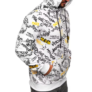 Sweat à capuche d'hiver 2025 de haute qualité, style streetwear, brodé, orné de strass et de perles, vêtements de mode unisexe, OEM ODM THT WEARS-Man - Product Image 3