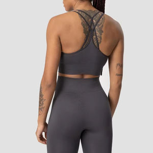 Conjunto de 2 Piezas de Leggings y Sujetador Deportivo Transpirable para Mujer, Ropa Deportiva para Gimnasio al Aire Libre, Personalizado con Estampado, Spandex y Poliéster - Product Image 2