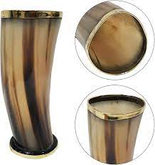 Gobelet en métal personnalisé de haute qualité avec corne de buffle naturelle Verre à boire en plastique pour la bière et le vin pour les fêtes - Product Image 3