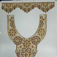 Collier de cou pour femme en tissu dentelle Honey luxueux et doux, brodé de paillettes, à coudre, pour Saree, Robe, Kurti, Vêtements de fête