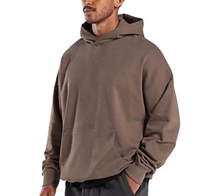 2025 vente chaude personnalisé surdimensionné hommes sweats à capuche blanc uni hiver hommes sweat pull à capuche pour hommes - Product Image 1