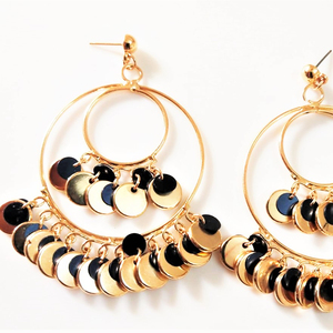 New Exquisite Stylish Color Unisex Fashion Handmade Bohemian <b>Hoop</b> Rose Gold Plated <b>Floral</b> Funky Pattern 6 Pairs Combinations - Product Image 1