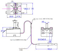 Thermostat capillaire à expansion liquide Hullo WYB pour congélateur avec bouton 1 NC 2 fils 3 broches