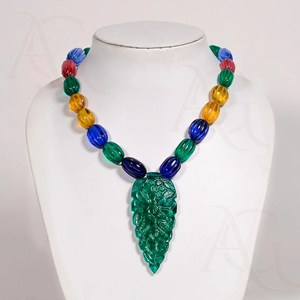 Lab Grown Esmeralda Azul amarillo Rosa Zafiro Collar Cuentas Facetadas Suave Pulido Verde azul Rosa Nano Cut Gemstone Strand - Product Image 1