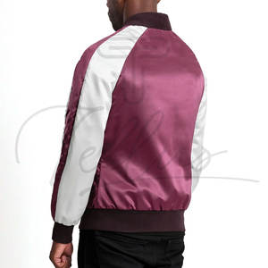 Chaqueta Bomber de Poliéster Satinado Impermeable y Cortavientos, Estilo 2026, con Diseño de Logotipo Frontal Personalizable para Hombre - Product Image 2