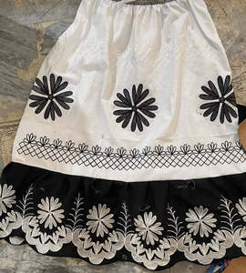 Women's High Quality Cotton <b>Corduroy</b> Casual <b>Skirts</b> Full Embroidery Design Breathable Natural Mini <b>Skirt</b> - Product Image 3
