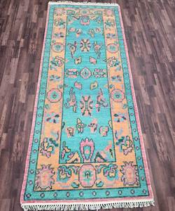 Comprar alfombras de corredor anudadas a mano tradicionales de lana 100% de alta calidad 2,8x12 sala de estar marfil alfombra hecha a mano conjuntos de algodón sala de estar - Product Image 2