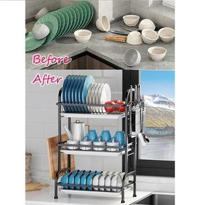 Escurridor de platos más vendido Estante de platos y platos de acero inoxidable para instalación de tipo soporte de fregadero de cocina - Product Image 5