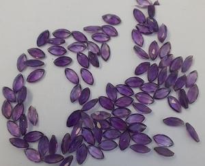 Amatista Natural Marquesa Corte 3x6mm Piedra preciosa suelta Púrpura Oscuro India Origen Joyería - Product Image 1