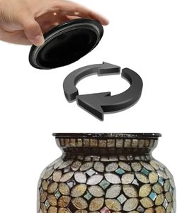 Handmade <b>Large</b> Adult Mosaic Glass Cremation <b>Urn</b> Unique Artwork With Individual Tiles Applied by Hand for Funerals - Product Image 5