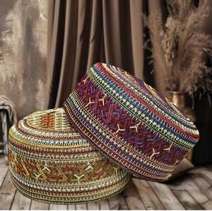 Vente en gros Chapeau Kufi de style afghan de qualité supérieure Casquette musulmane traditionnelle en polyester brodé avec étiquettes et étiquettes personnalisées - Product Image 2