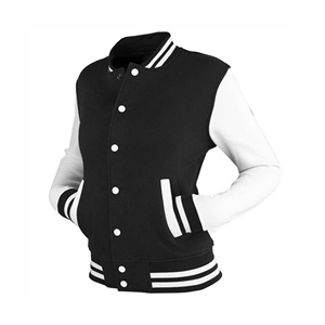 Nouveau style bon logo personnalisé vestes universitaires pour hommes col montant tissu de laine Style décontracté CollegeBaseballjacket pour hommes - Product Image 3