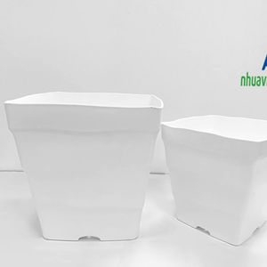 Pot pour la décoration de la maison et du jardin, Wave Square Pot avec plastique de haute qualité - Product Image 1