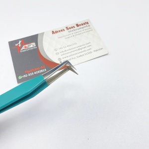 Pince à cils en acier inoxydable durable japonaise de vente chaude Volume de 90 degrés Extensions de beauté testées à la main pointues à faible quantité minimale de commande - Product Image 1