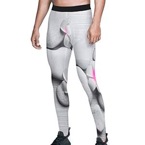Collants de course légers à taille élastique pour hommes, leggings de yoga respirants à séchage rapide avec vêtements de compression imprimés - Product Image 5