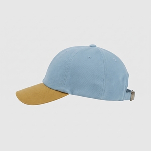 Gorra de Béisbol Azul Claro con Visera Color Mostaza, 6 Paneles, Ajustable, Unisex, de Sarga, para Primavera/Verano, Uso Casual, Ecológica y Reciclada - Product Image 2