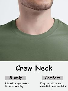 T-shirt élégant et tendance pour homme, 100 % coton, anti-plis, avec poche, manches courtes, col rond, idéal pour l'été et le streetwear, pour garçons - Product Image 5