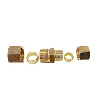 מחבר דחיסה OD במחיר טוב עם אום משושה ושרוול לצינור נחושת, מים, שמן, מחבר צמצום פליז - Product Image 3