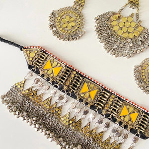 Conjunto de accesorios de joyería afgana nupcial hecha a mano para mujer, los mejores conjuntos de joyería afgana para boda a la venta - Product Image 2