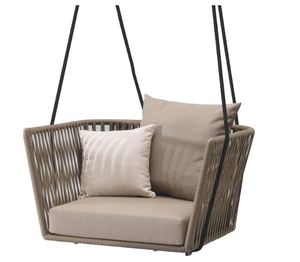 Silla colgante de ratán de alta calidad y lujo moderno, asiento columpio con cojín, almohada para jardín, balcón, parque, escuela u hospital - Product Image 3