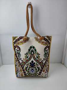กระเป๋าโท้ทผ้าแคนวาสลายตาแบบวินเทจ DAFNI BIG PAZAR ปิดด้วยซิป ซับในผ้าฝ้าย เหมาะสำหรับทุกฤดูกาล - Product Image 4
